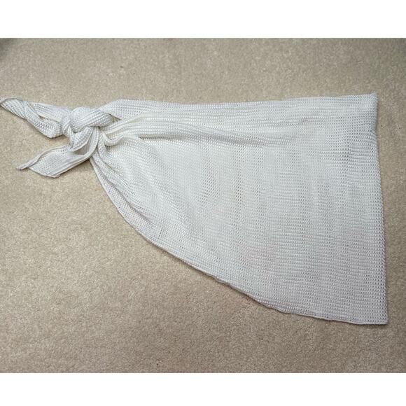 SHEIN: White Knit Side-Tie Cover-Up Skirt - Picture 1 of 5